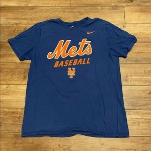 New York Mets Nike Baseball Blue and Orange Large T-Shirt